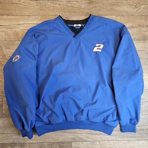 Blue Racing Pullover Jacket